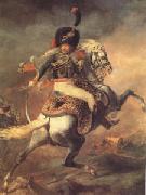 Theodore   Gericault, An Officer of the Imperial Horse Guards Charging (mk05)